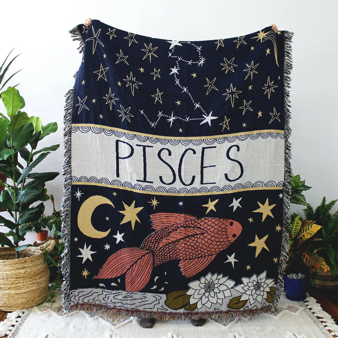 Astrology Throw Blanket When in Roam